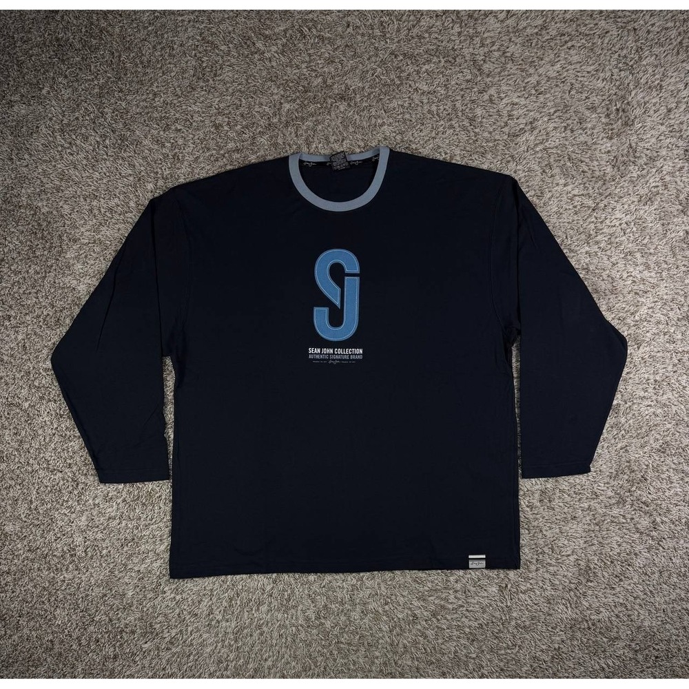 Vintage Y2K Sean John SJ Logo Long Sleeve XXL Hip Hop Skate Streetwear